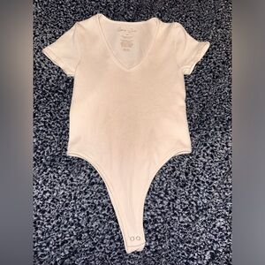 Gypsy + Jade Vanilla White Ribbed Bodysuit